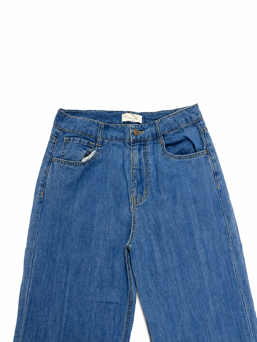 Women's Light Wash Mid-Rise Wide Leg Jeans
