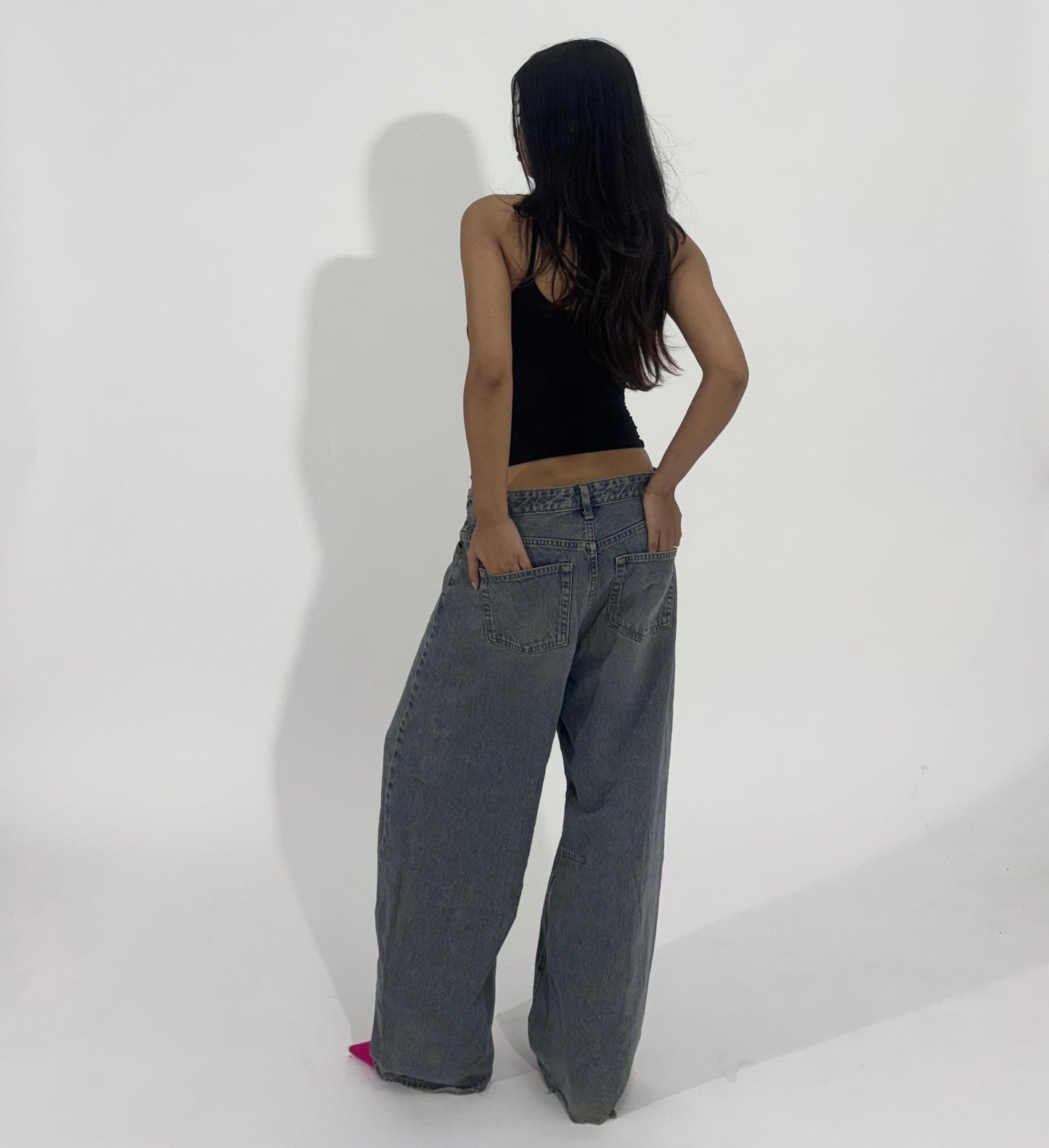 Washed Wide Leg Women's Jeans