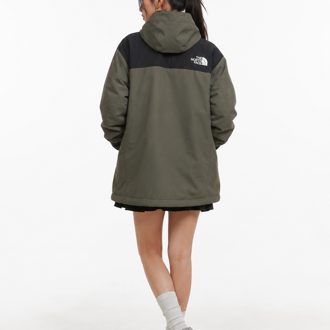 Women's Jacket - Oversized Olive Green Hooded Utility