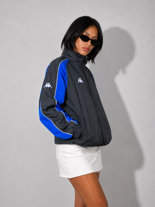 Women's Jacket Vintage Black & Blue Track