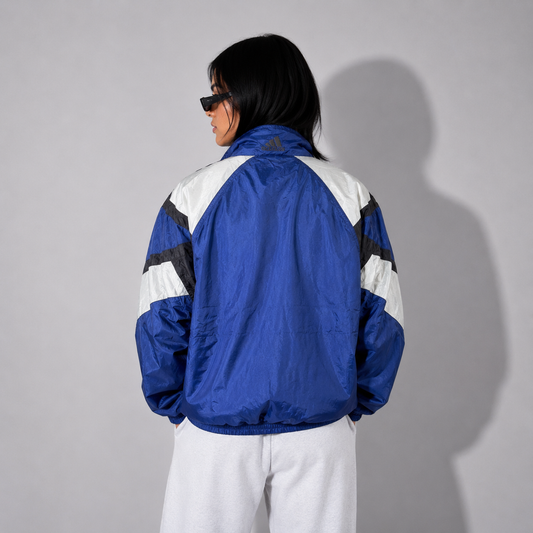Women's Jacket Originals Retro Windbreaker – Blue and White