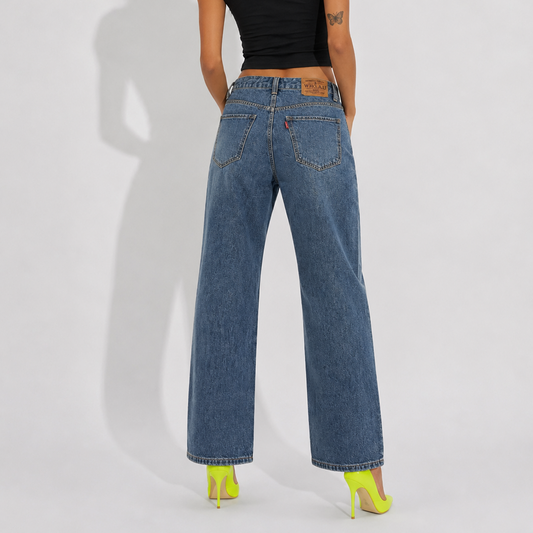 Women's Jeans Distressed Wide-Leg