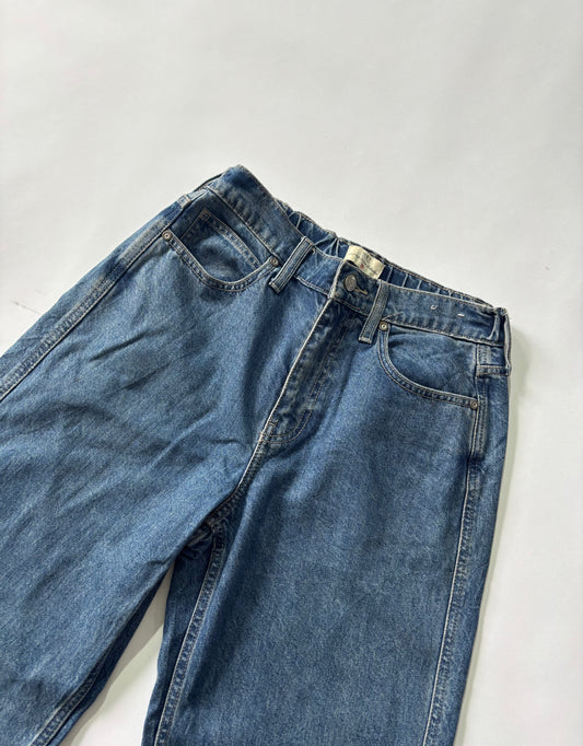 Women's Jeans Classic Mid Wash Wide-Leg