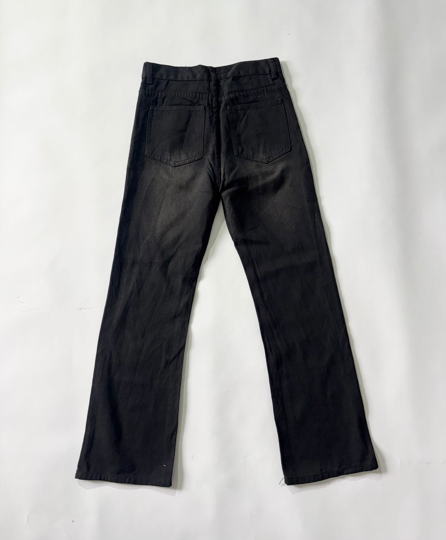 Women's Jeans Black Straight-Leg
