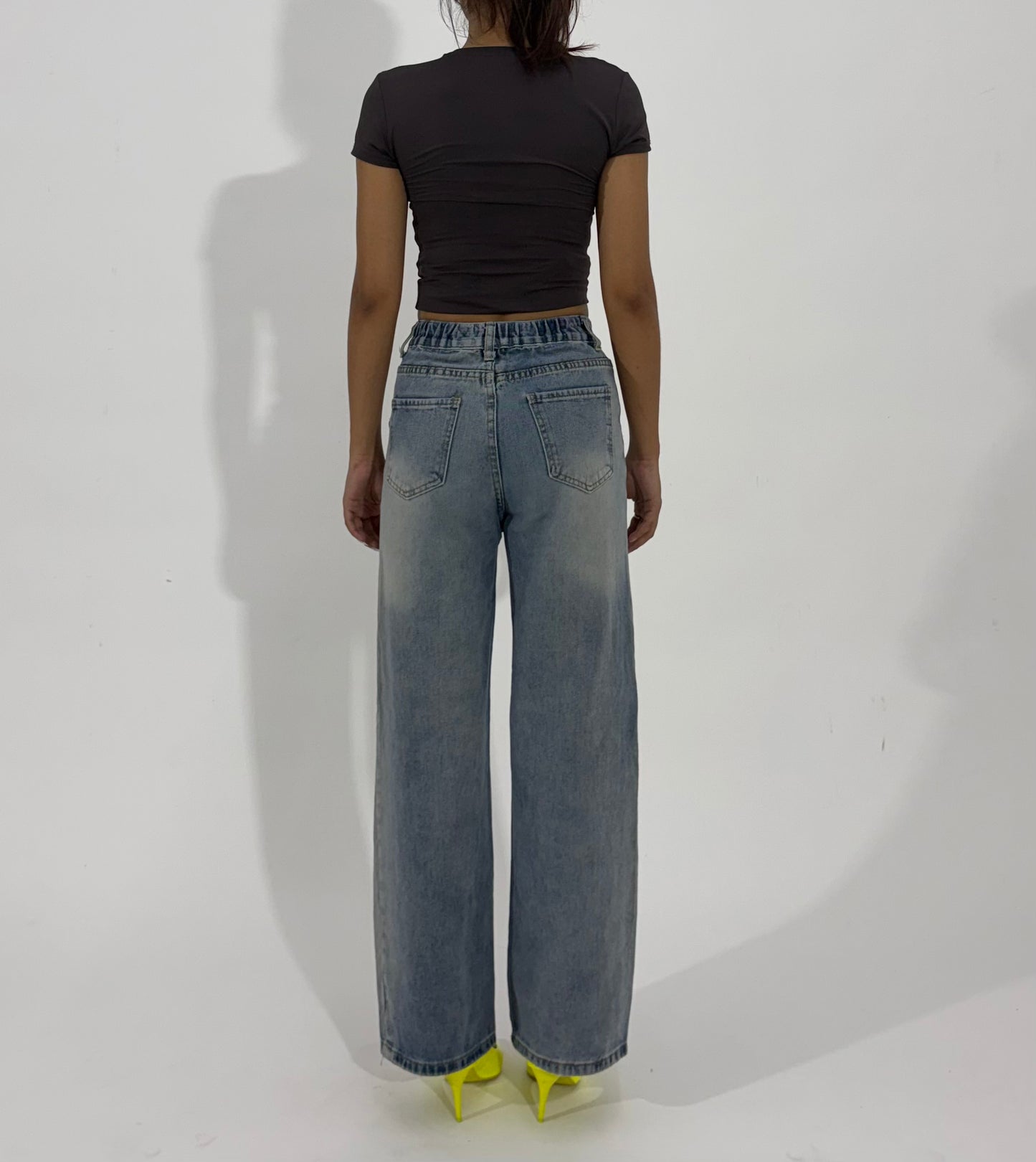 Women's Jeans Light Wash Wide-Leg