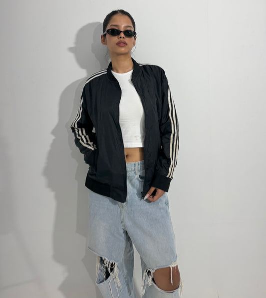 Black Stripe Track Unisex Jacket