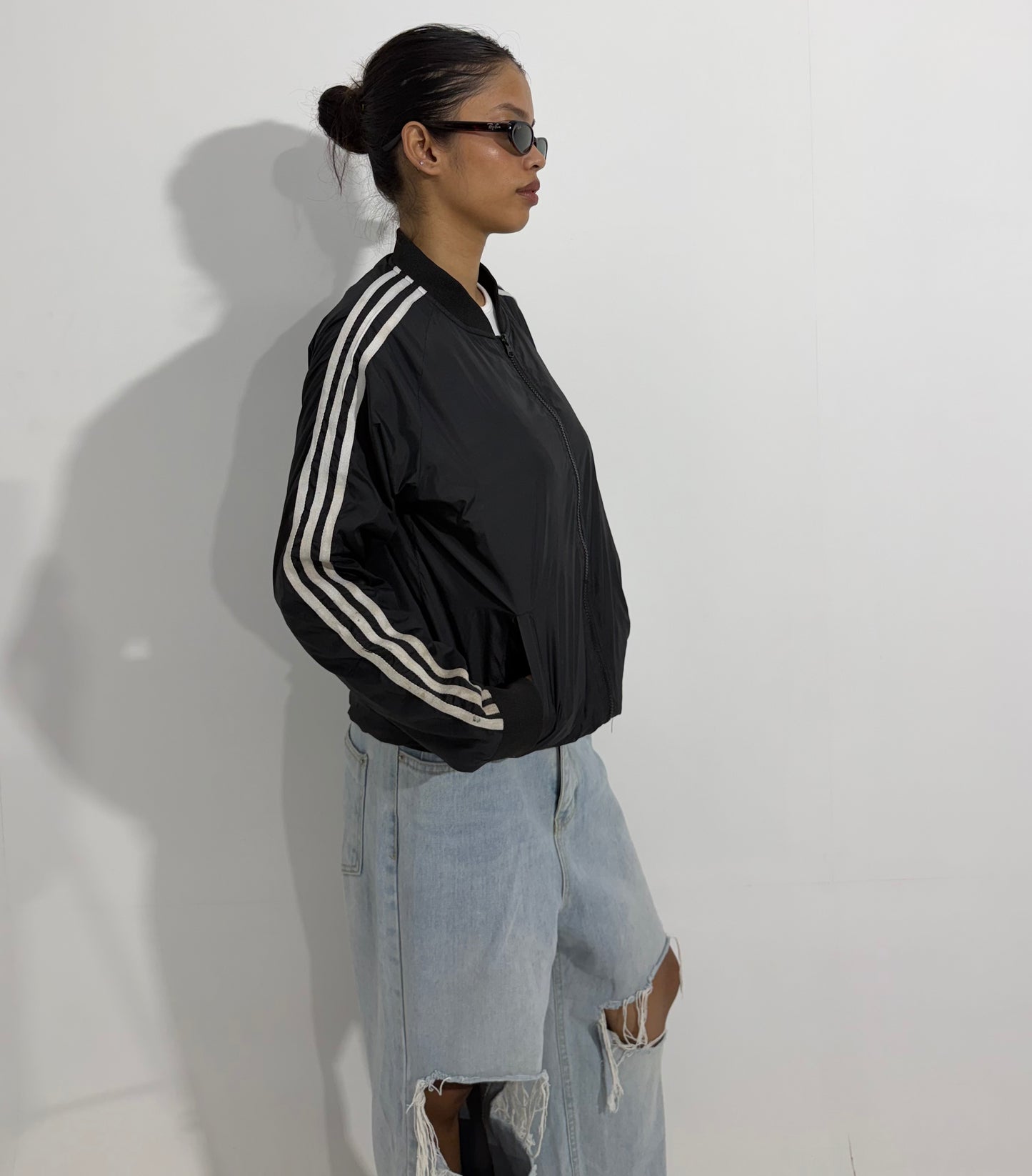 Black Stripe Track Unisex Jacket