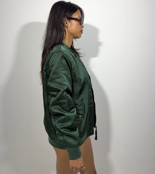 Women's Jacket Forest Green Bomber
