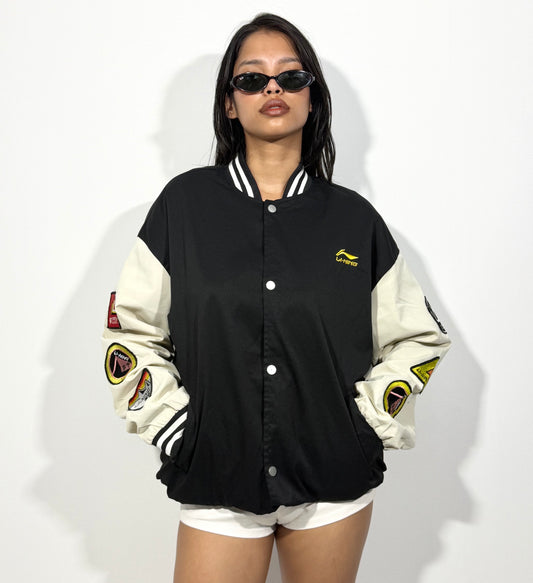 Women's Jacket Black & White Varsity