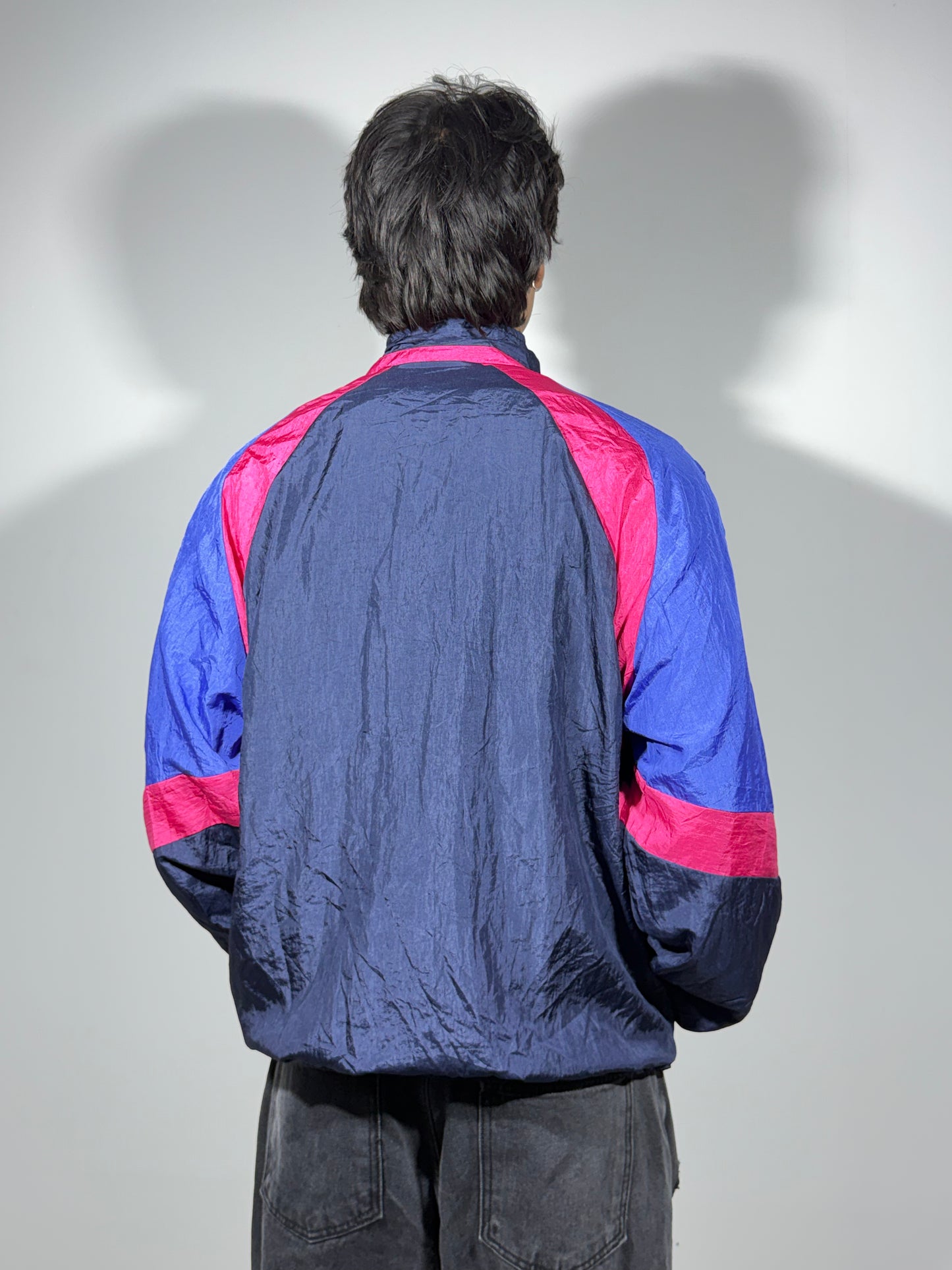Retro blue and Pink Sports Men's Jacket