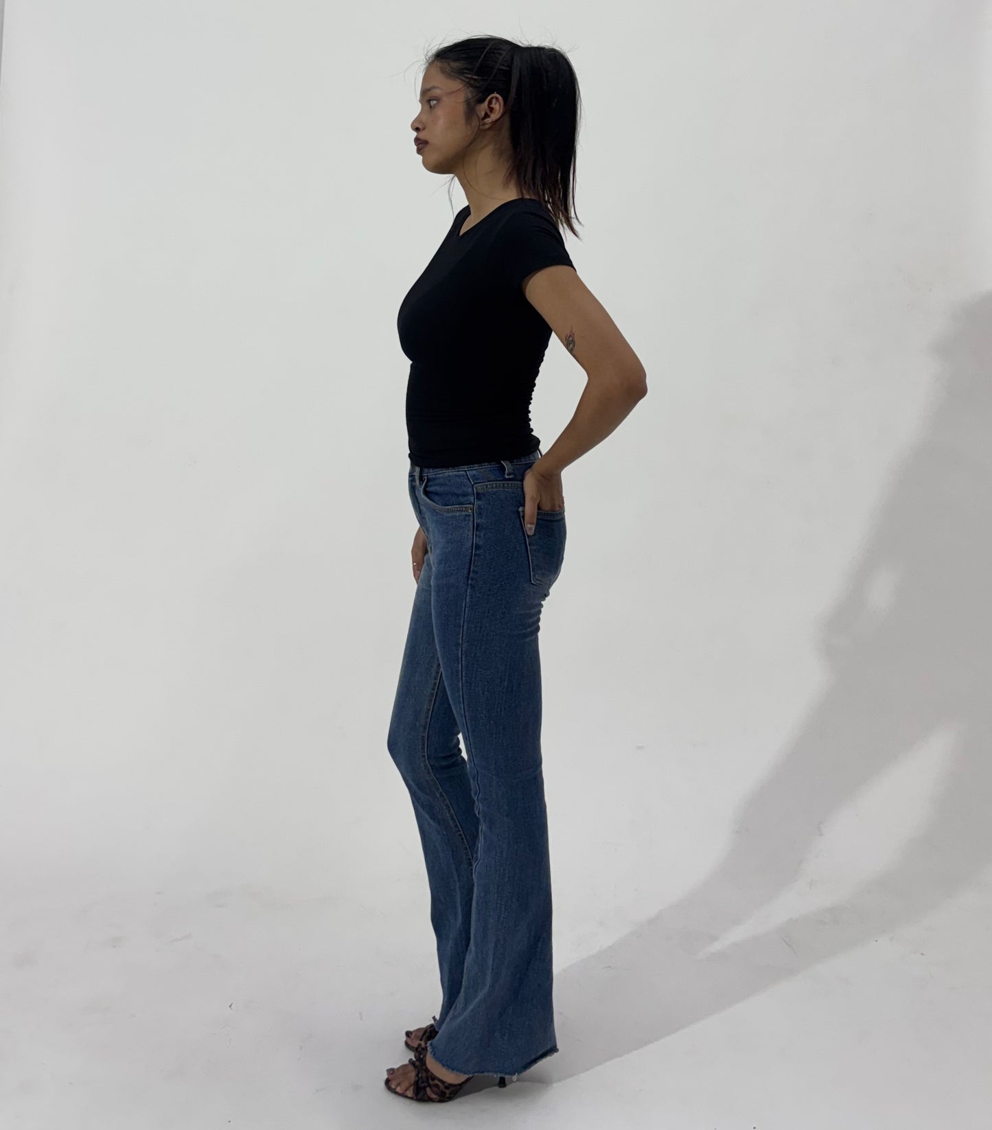 High rise denim flare Women's jeans