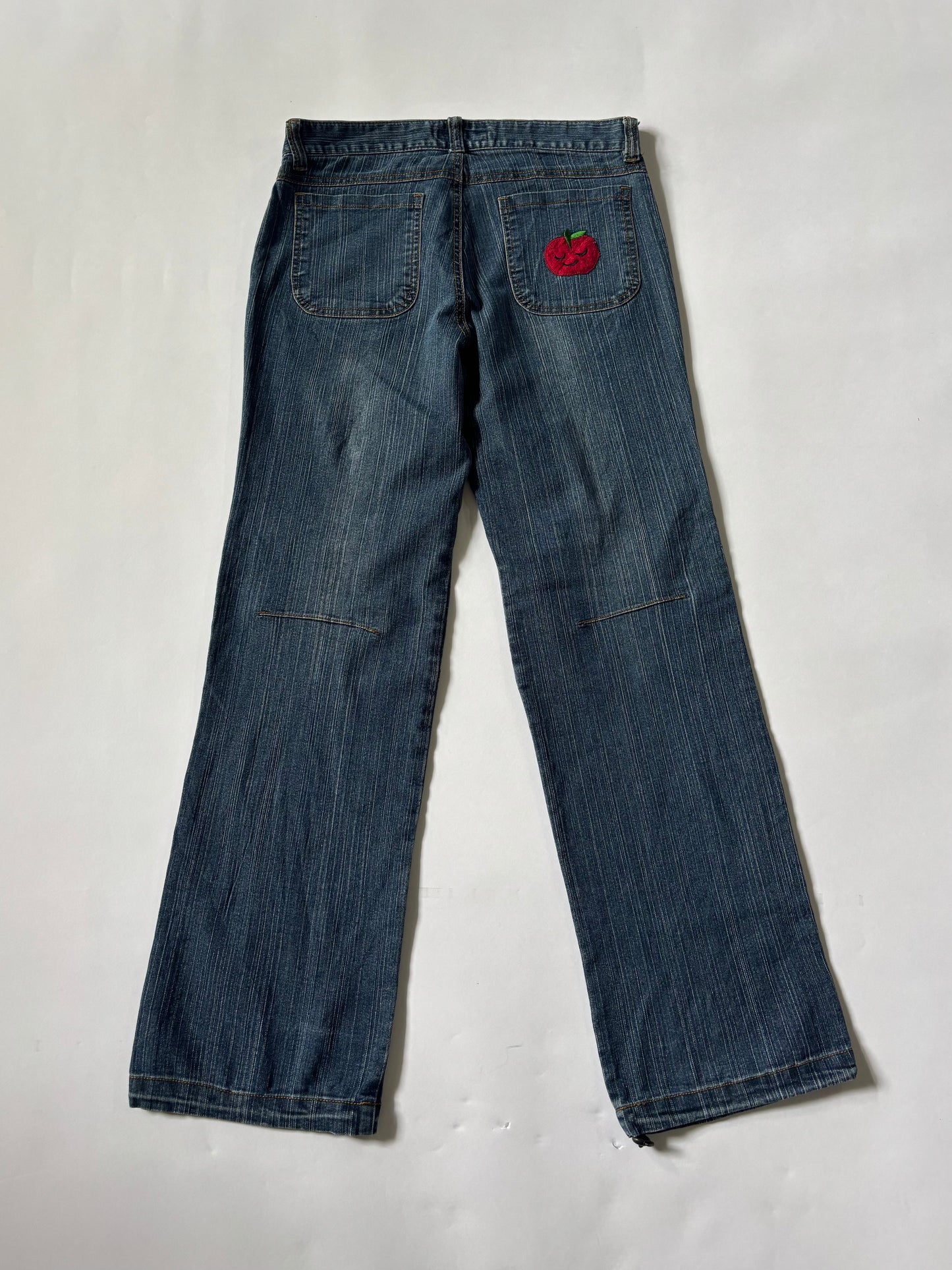 Embroidered Wash Jeans