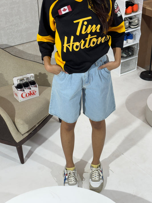 Unisex Jorts Baggy Light Wash