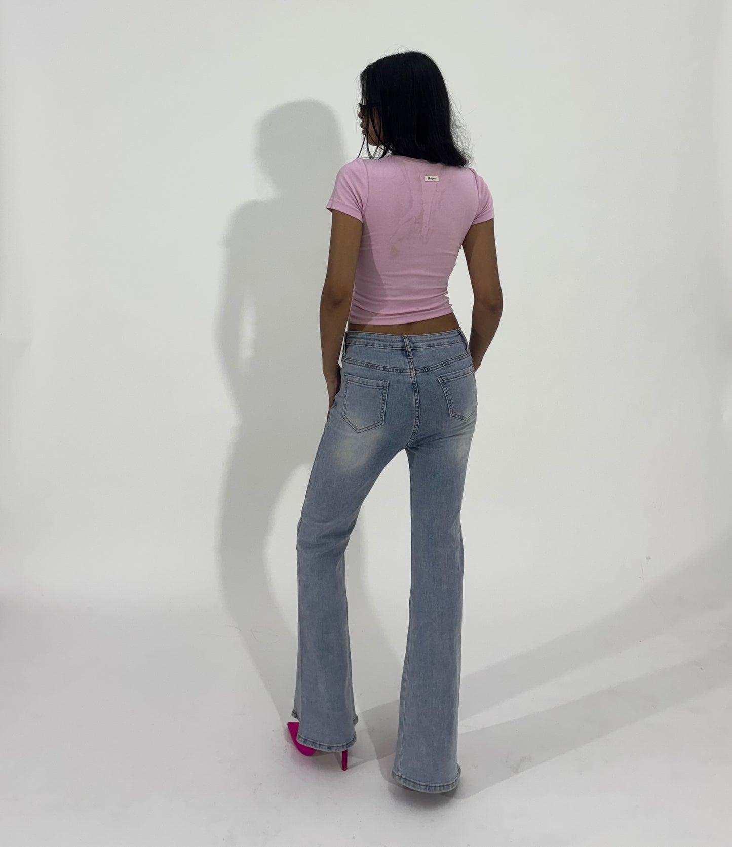 Front-Slit Flared Women's Jeans
