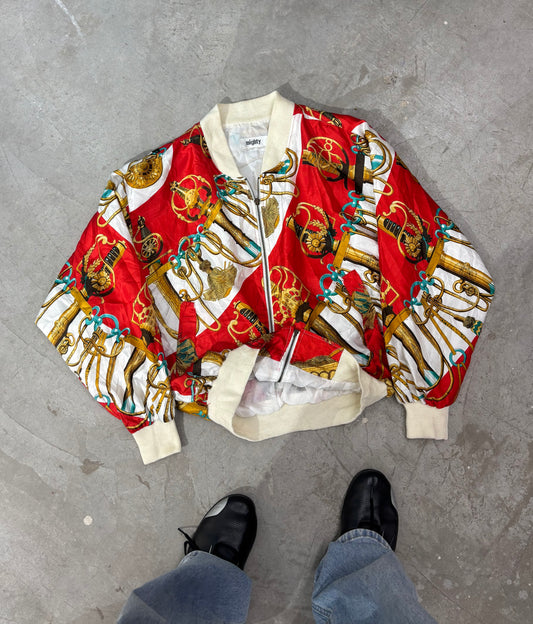 Unisex Jacket Bomber Vintage Chain Print