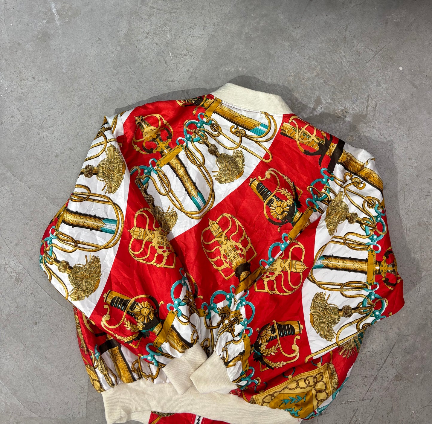 Unisex Jacket Bomber Vintage Chain Print