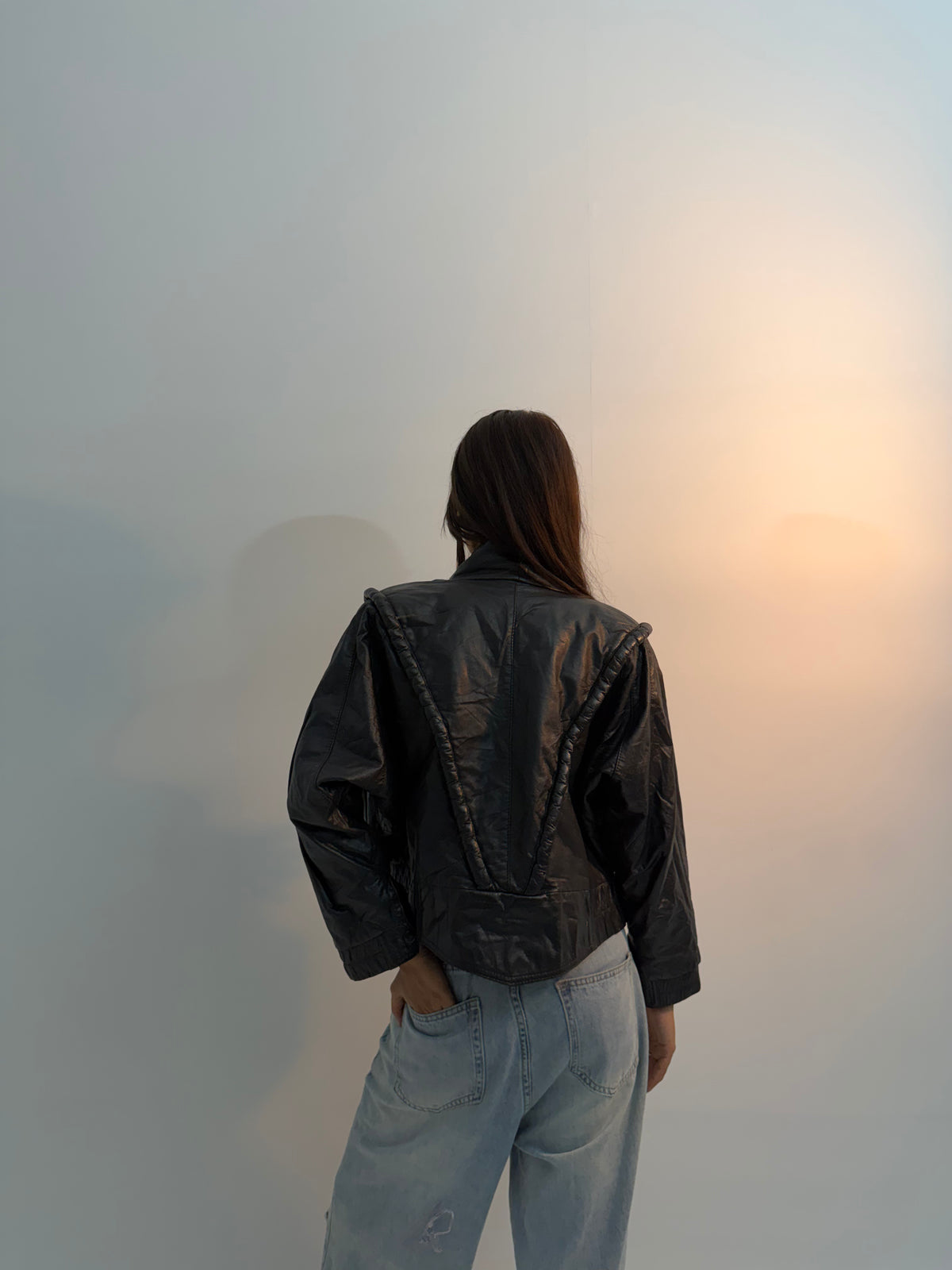Vintage Black Asymmetrical Moto Unisex Leather Jacket