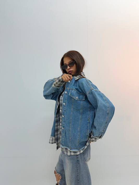 Vintage Oversized Washed Denim Jacket