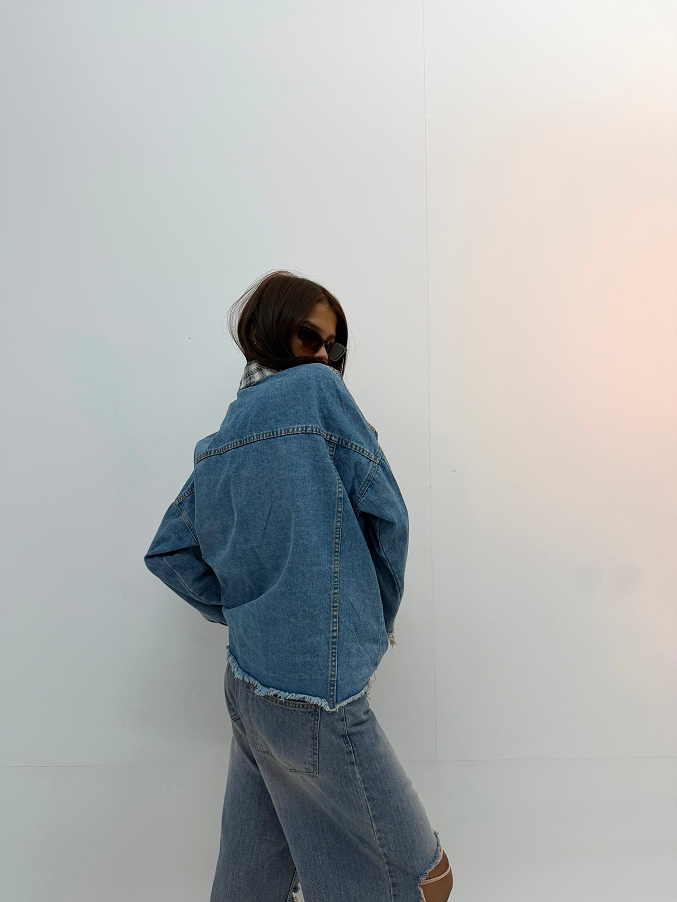 Vintage Oversized Washed Denim Jacket