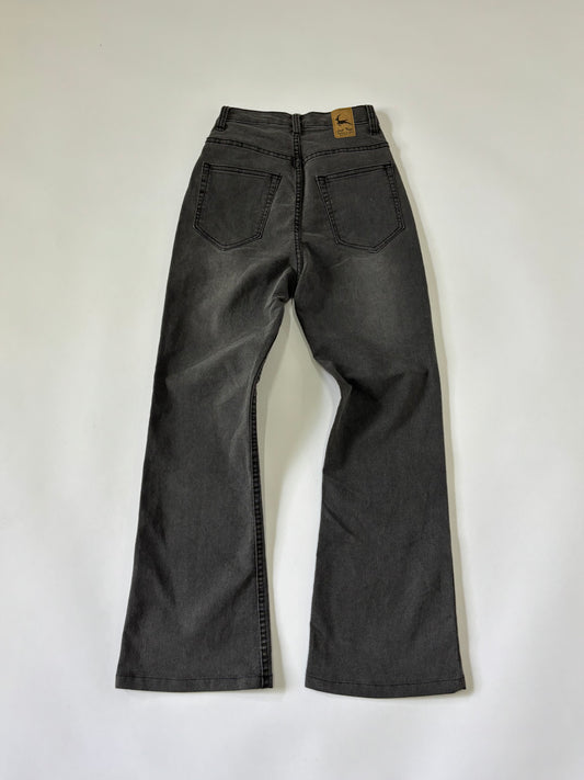 Women's Jeans Flared High-Rise Y2K Charcoal Grey Vintage