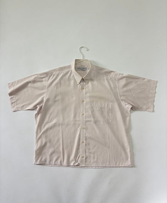 Men's Shirt Button-Down Short Sleeve Blush Pink