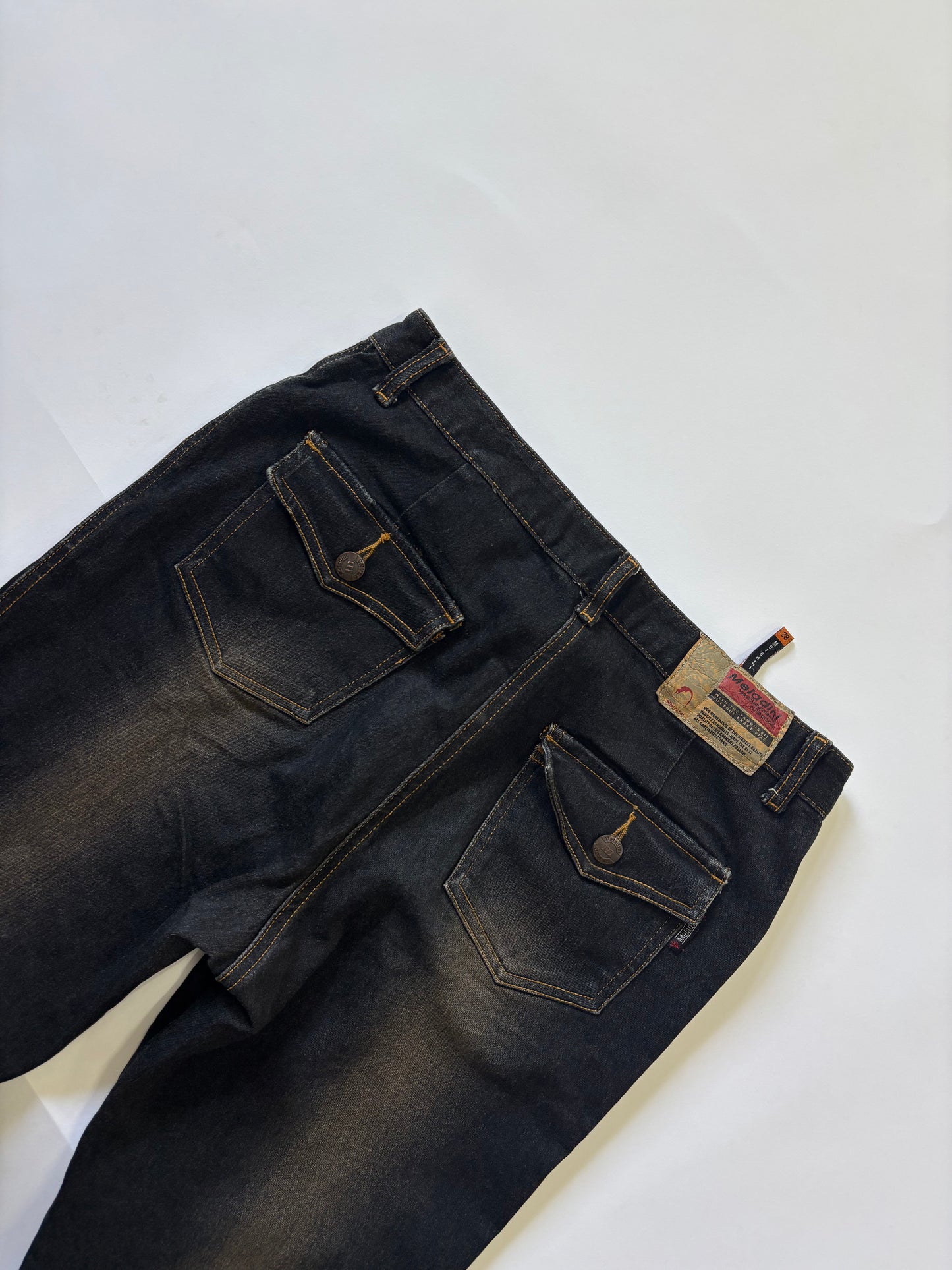 Dark indigo flare high waist women's jeans