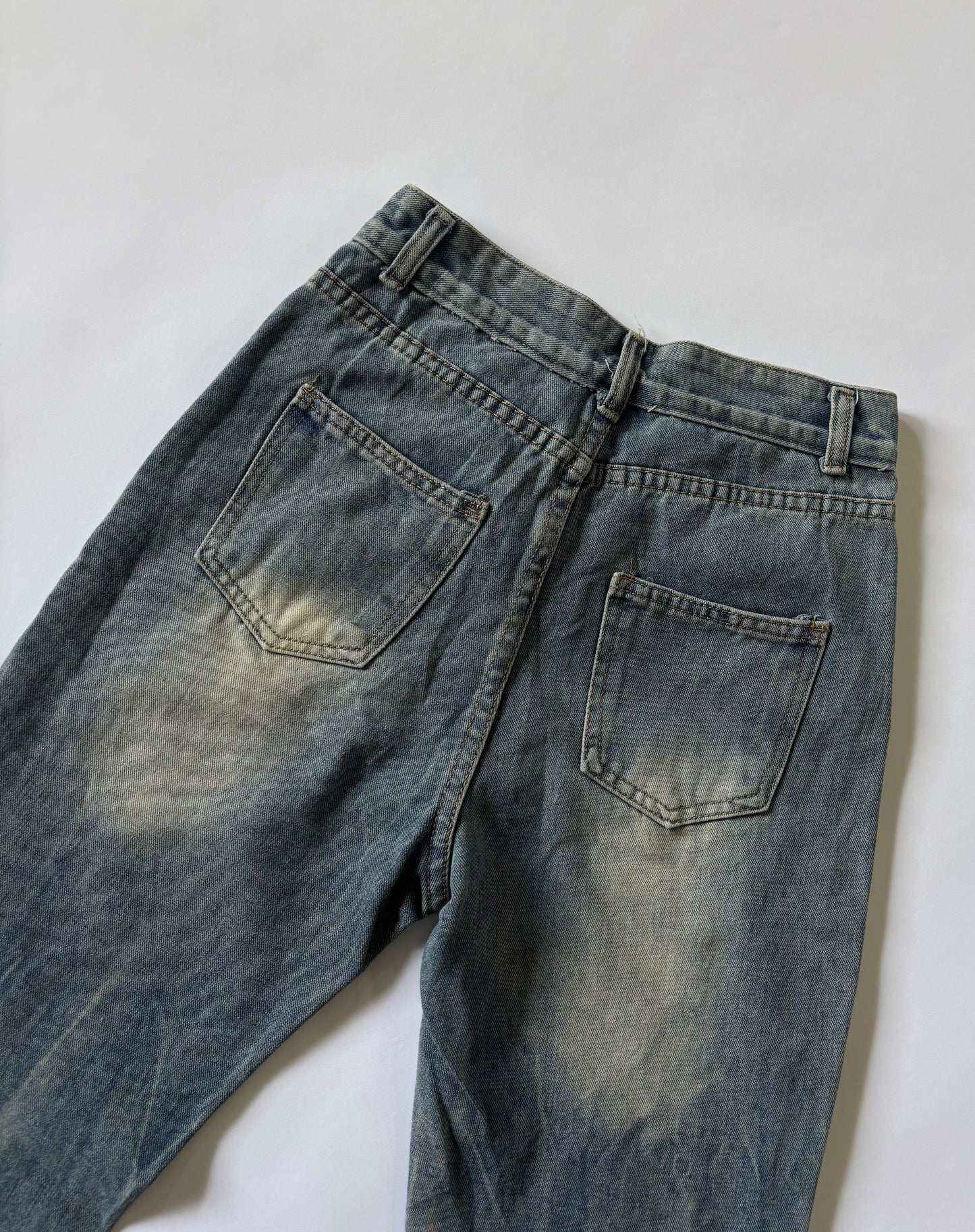Raw Hem Wide-Leg Women's Jeans