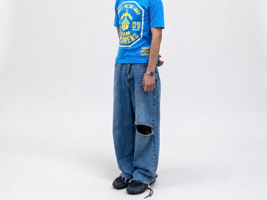 Men's Jeans Distressed Vintage Sky