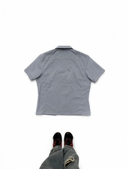 Powder Blue Short Sleeve Casual Shirt