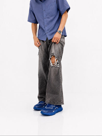 Shadow Wash Distressed Denim