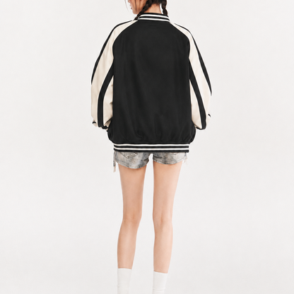 Midnight Collegiate Varsity Bomber Jacket