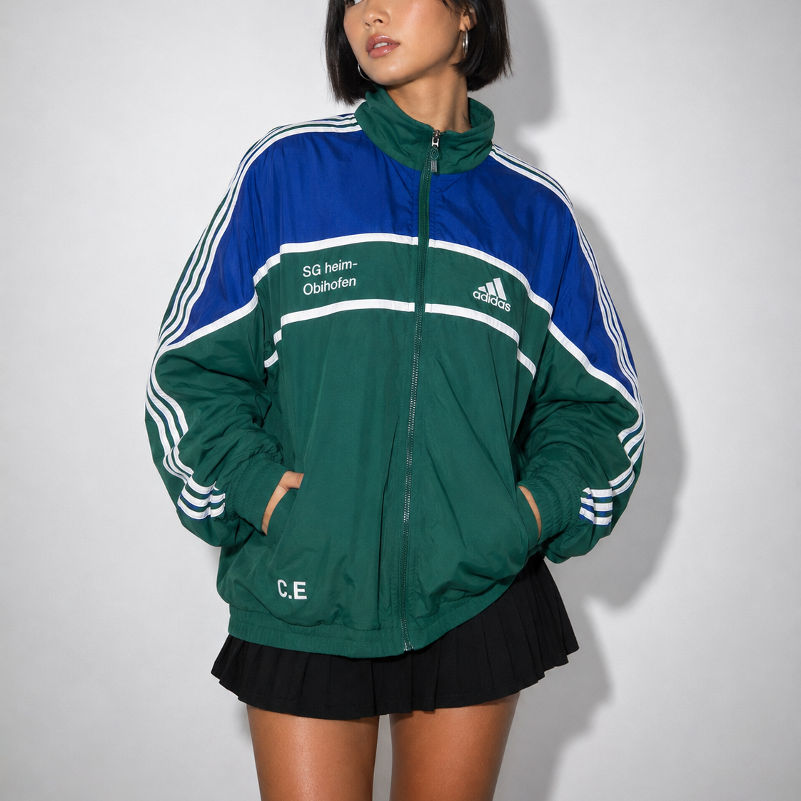 Women's Jacket - Vintage Zip-Up Track Windbreaker