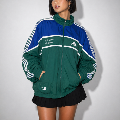Women's Jacket - Vintage Zip-Up Track Windbreaker