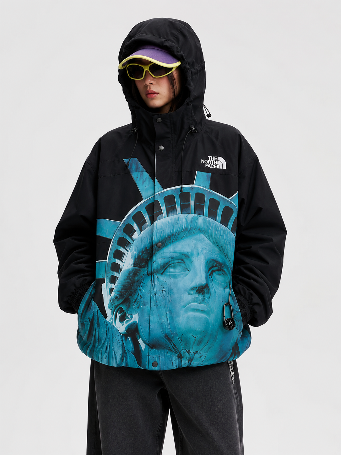 Women's Jacket - Vintage Liberty Print Hooded Windbreaker