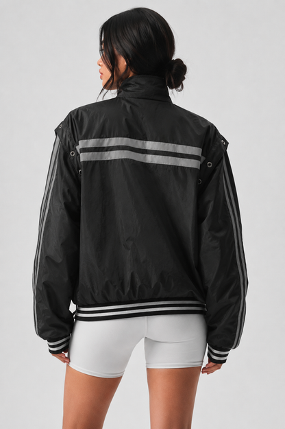 Women's Jacket - Retro Black Zip-Up