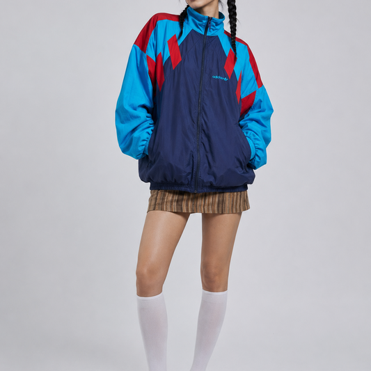 Women's Jacket - Vintage Colorblock Windbreaker