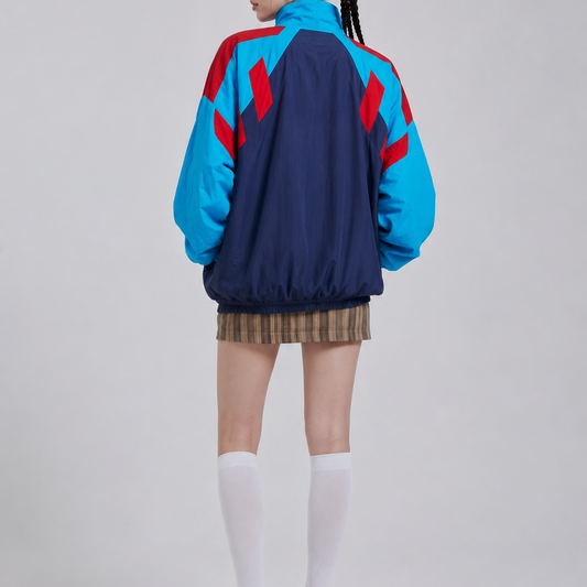 Women's Jacket - Vintage Colorblock Windbreaker