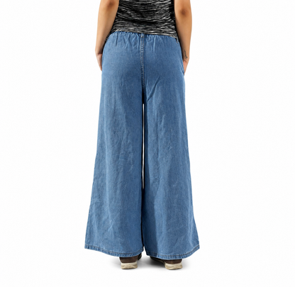 Women's Jeans Light Wash Wide-Leg