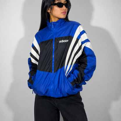 Women's Jacket 90s Retro Colorblock Zip-Up