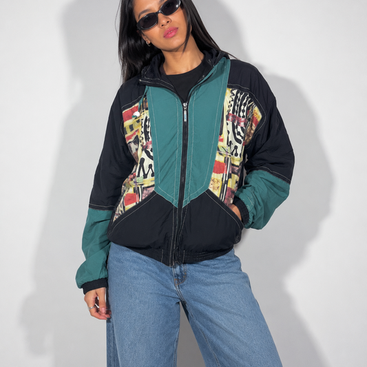 Women's Jacket Lightweight Retro Abstract Pattern