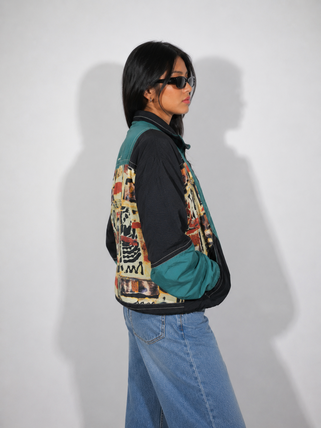Women's Jacket Lightweight Retro Abstract Pattern