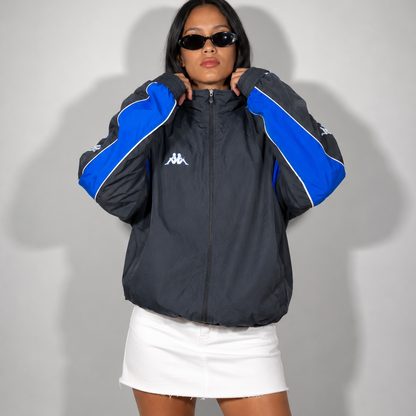 Women's Jacket Vintage Black & Blue Track
