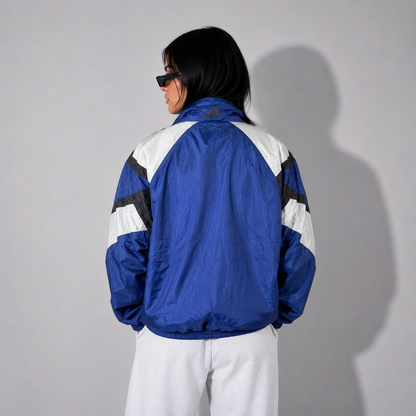 Women's Jacket Originals Retro Windbreaker – Blue and White
