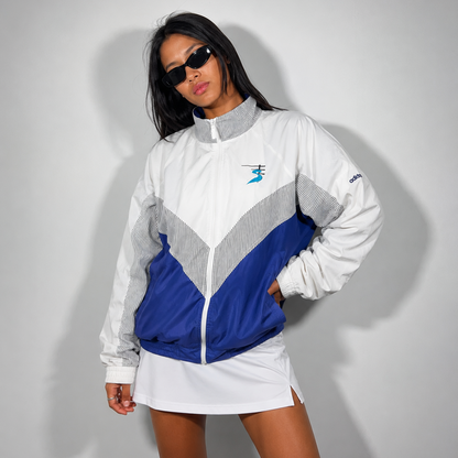 Women's Jacket Originals Originals White Colorblock Windbreaker