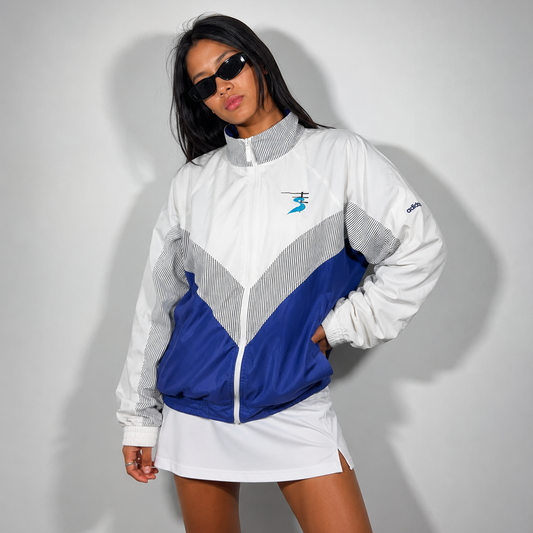 Women's Jacket Originals Originals White Colorblock Windbreaker