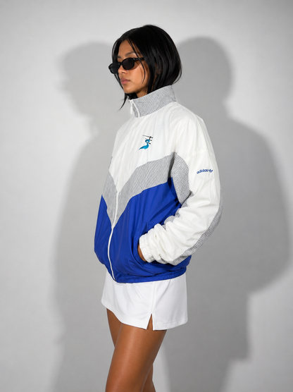 Women's Jacket Originals Originals White Colorblock Windbreaker