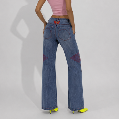 Women's Jeans – Bohemian Patchwork Baggy Jeans