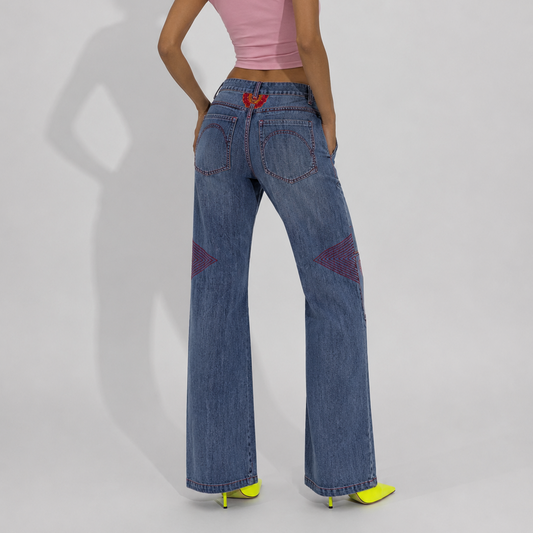 Women's Jeans – Bohemian Patchwork Baggy Jeans
