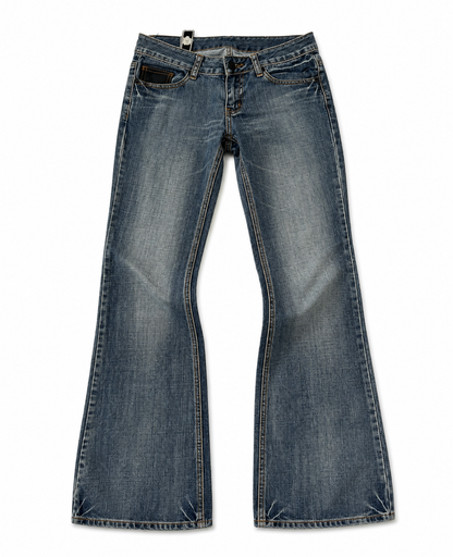 Light Wash Distressed Bootcut Jeans