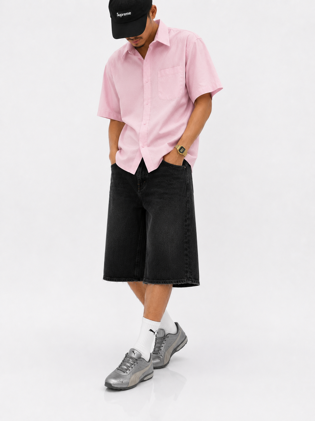 Shadow Wash Baggy Denim Jorts